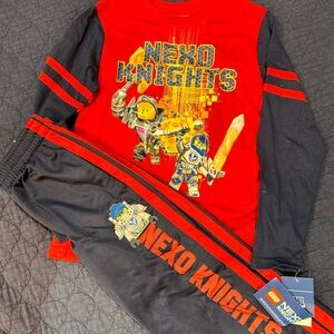Nexo Knights athletic set boy shirt size 7 pants size 6